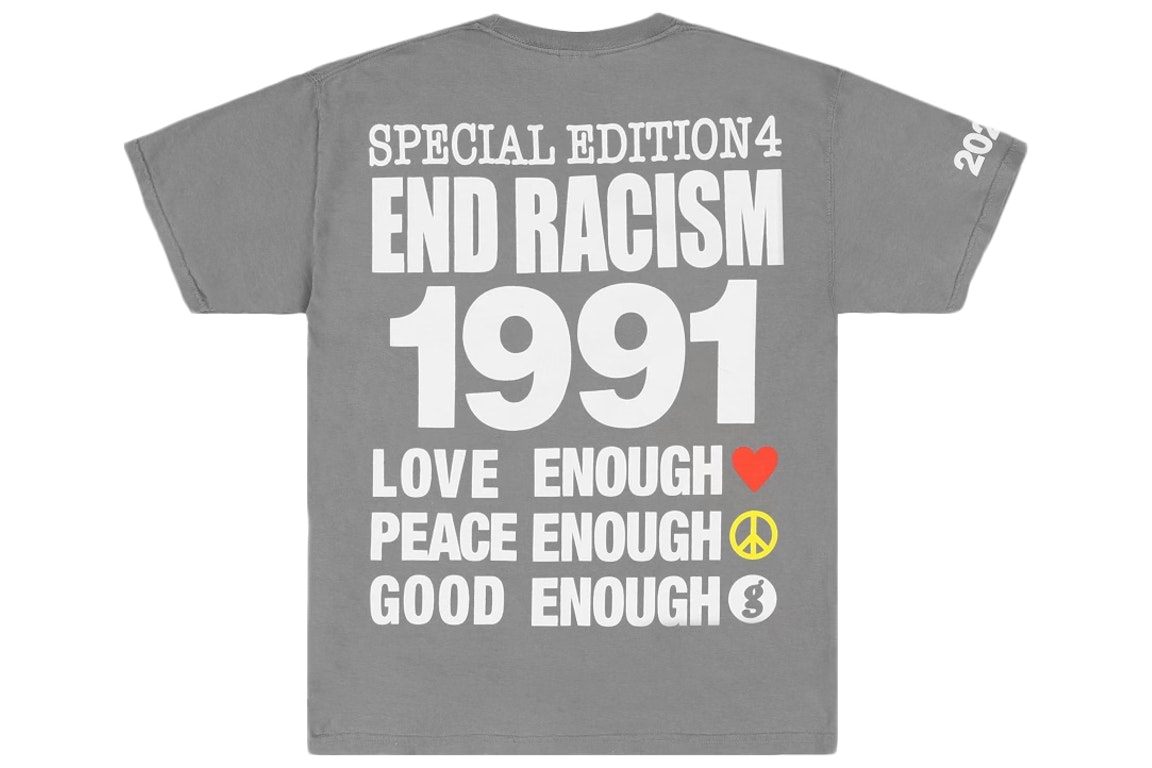 Pre-owned Infinite Archives X Fragment (end Racism) (1991/2020) T-shirt Grey